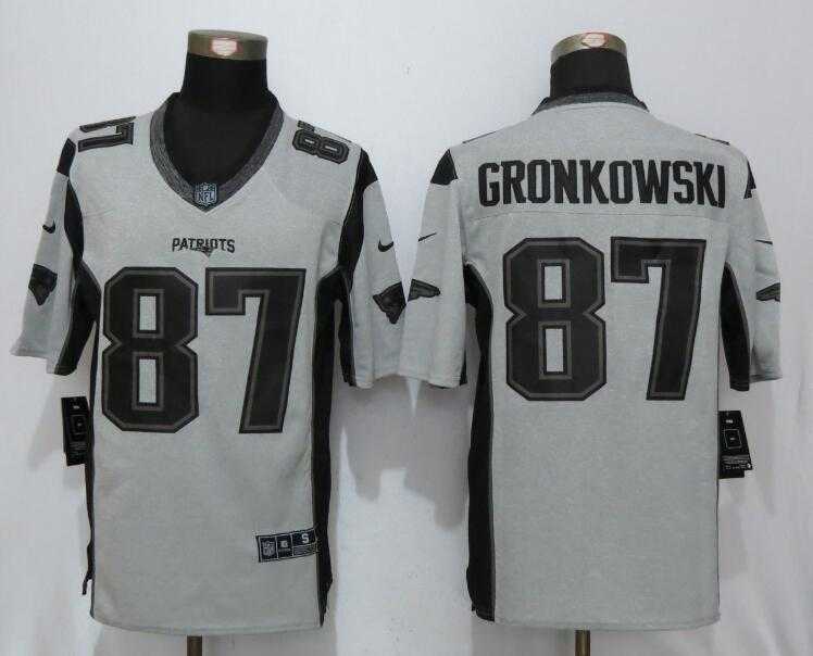 Nike New England Patriots #87 Rob Gronkowski Gray Gridiron II Limited Stitched Jersey,We sell and wholesale Nike New England Patriots #87 Rob Gronkowski Gray Gridiron II Limited Stitched Jersey on line form chian!